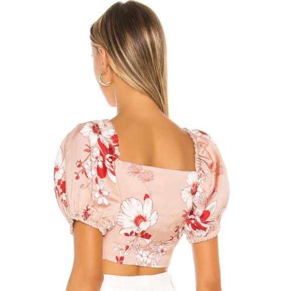 Camila Coelho Floral Pink Crop Top - Picture 3 of 3